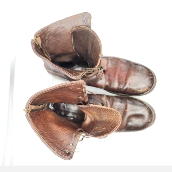 GUIDI Brown Leather Boots Lace up Zip Up Quality Craftsmanship Italy Men's 41 - Picture 6 of 9